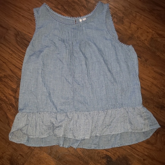LC Lauren Conrad Tops - LC Lauren Conrad | XL | Denim Peplum Tunic Tank